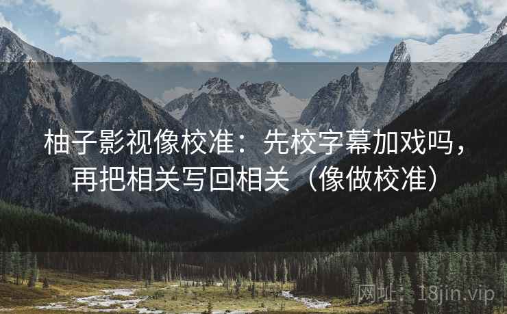 柚子影视像校准：先校字幕加戏吗，再把相关写回相关（像做校准）